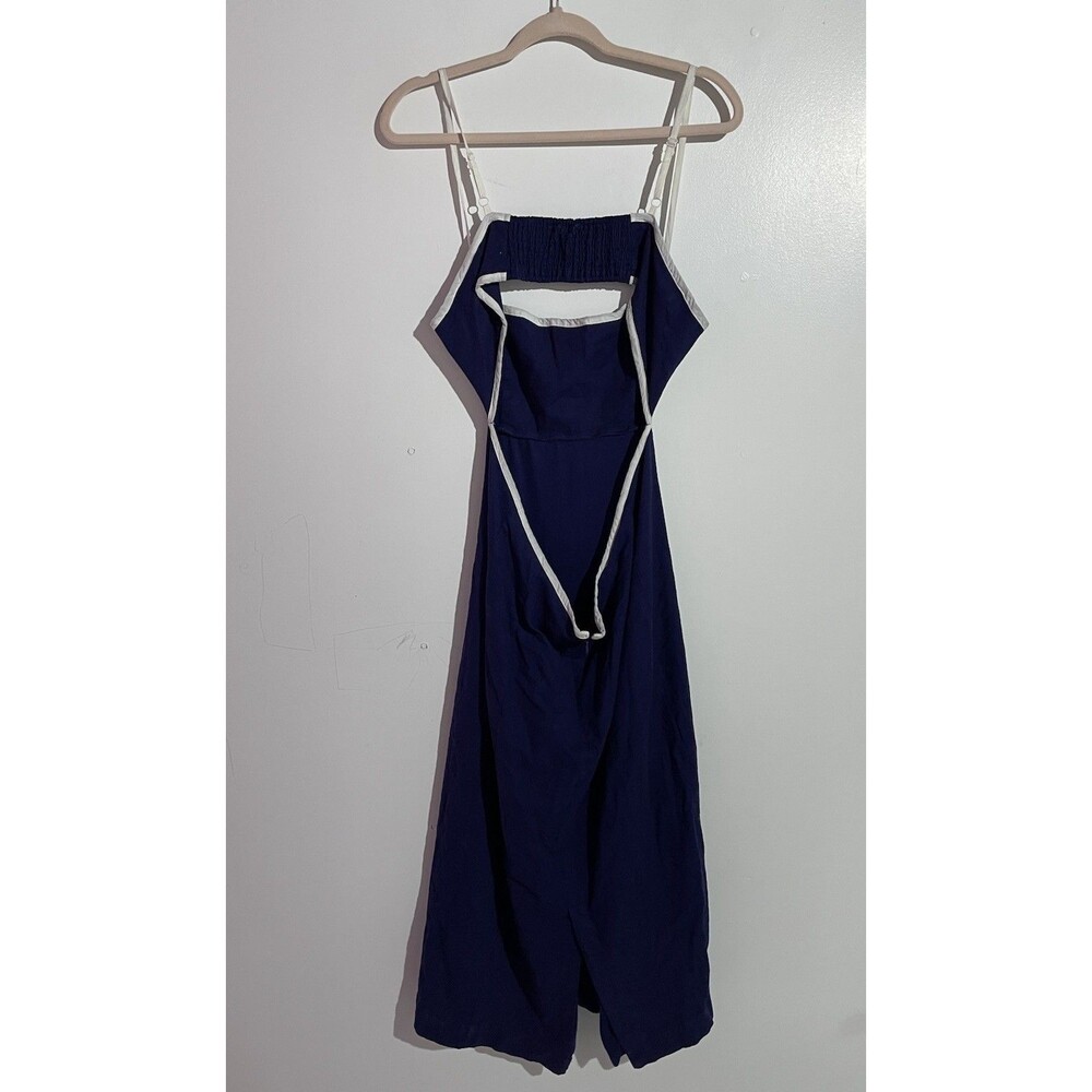 Maeve Anthropologie Dress L Dafni Cutout Linen Midi Beachy Nautical Resort - Picture 6 of 14